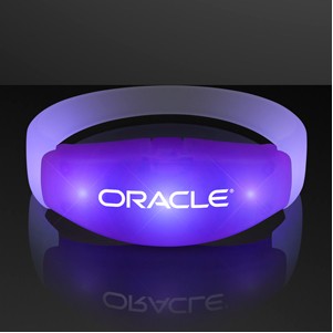Purple LED Steady Illumination Stretch Bracelet - PRINTED